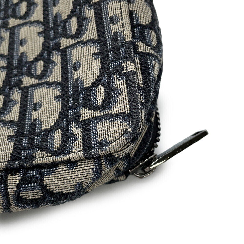 Christian Dior Shoulder Bag Oblique Zip Clutch Jacquard Trotter - Picture 6 of 12